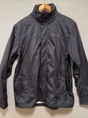 Marmot Precip Eco Rain Jacket Black Waterproof Hooded Shell NanoPro Men XL